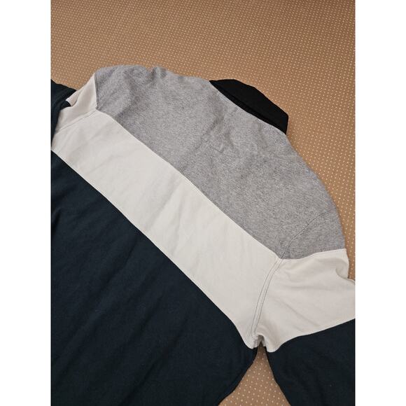 Chaps Polo Shirt Men's Size Medium Colorblock Vent Rugby Long Sleeve - Picture 10 of 12